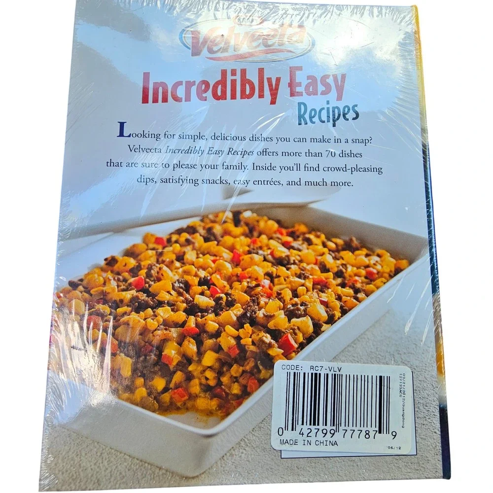 Kraft Velveeta Incredibly Easy Recipes Cookbook‎ New Factory Sealed 70+ Dishes